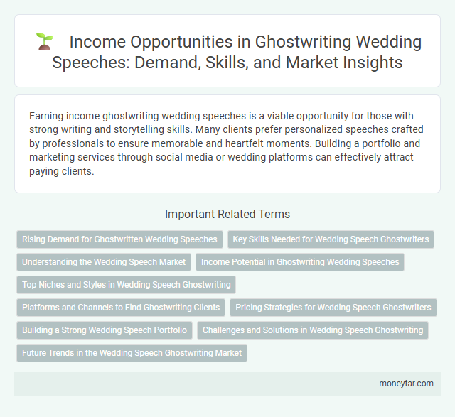 Income Opportunities in Ghostwriting Wedding Speeches: Demand, Skills, and Market Insights
