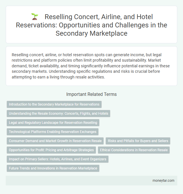 Reselling Concert, Airline, and Hotel Reservations: Opportunities and Challenges in the Secondary Marketplace