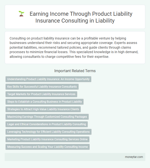 Earning Income Through Product Liability Insurance Consulting in Liability