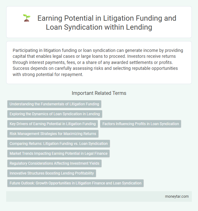 Earning Potential in Litigation Funding and Loan Syndication within Lending