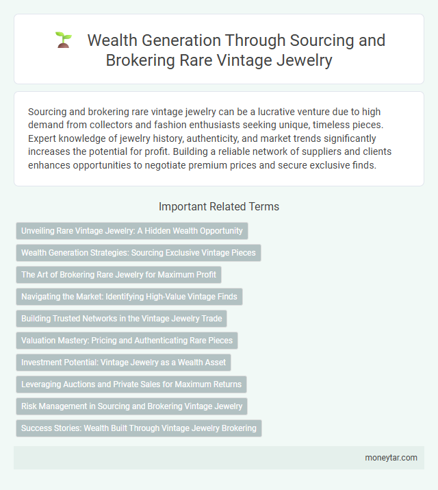 Wealth Generation Through Sourcing and Brokering Rare Vintage Jewelry