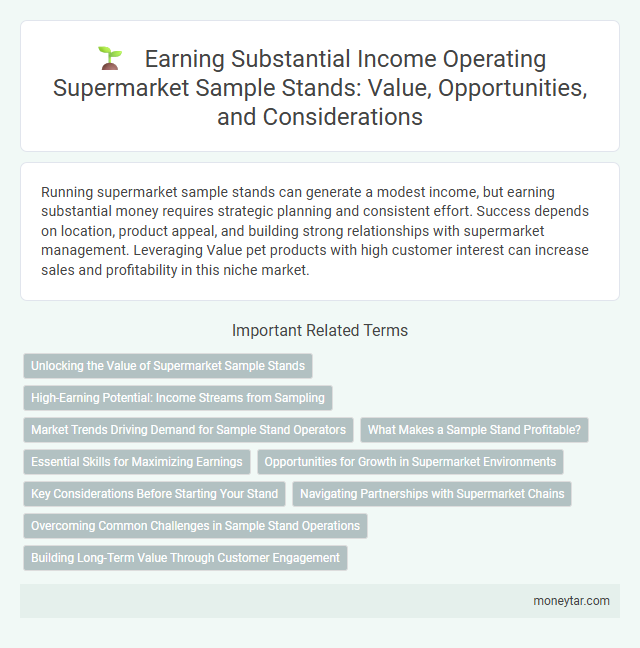 Earning Substantial Income Operating Supermarket Sample Stands: Value, Opportunities, and Considerations
