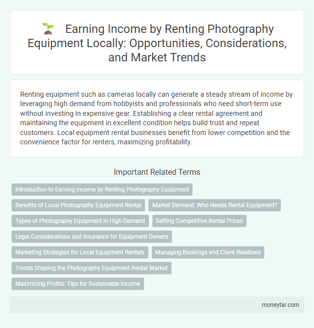 Earning Income by Renting Photography Equipment Locally: Opportunities, Considerations, and Market Trends