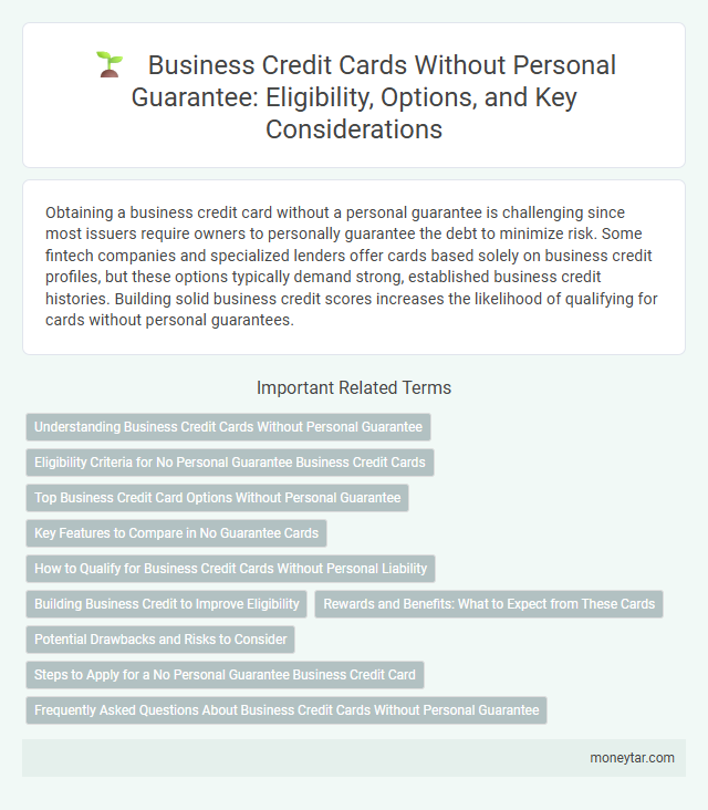 Business Credit Cards Without Personal Guarantee: Eligibility, Options, and Key Considerations