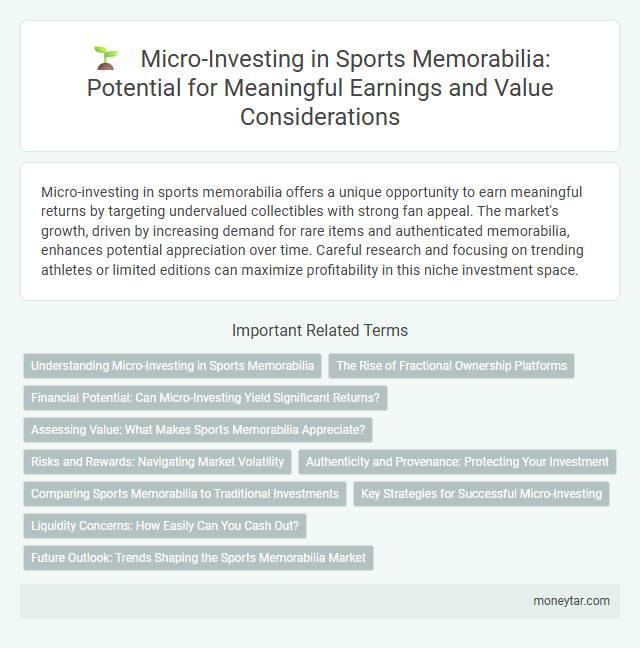 Micro-Investing in Sports Memorabilia: Potential for Meaningful Earnings and Value Considerations
