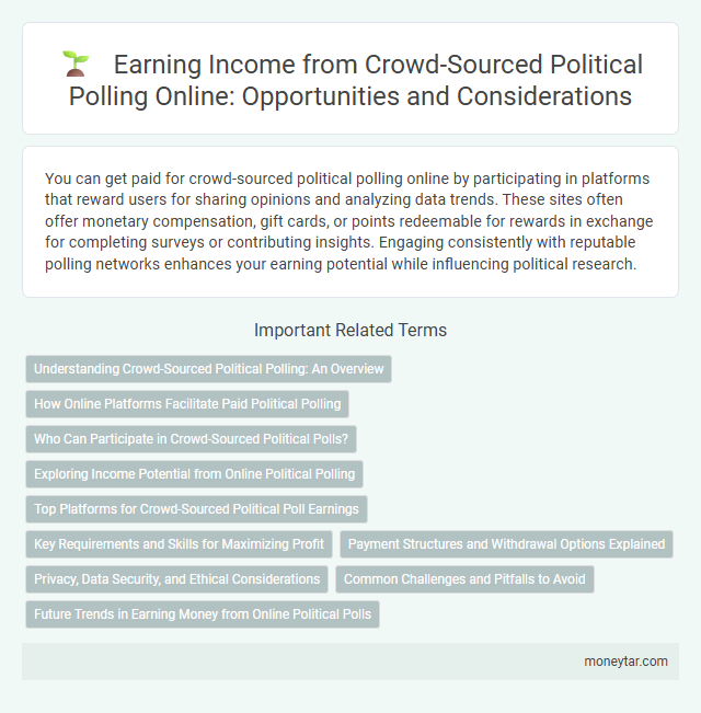 Earning Income from Crowd-Sourced Political Polling Online: Opportunities and Considerations