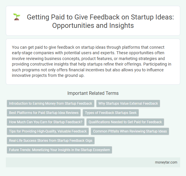Getting Paid to Give Feedback on Startup Ideas: Opportunities and Insights