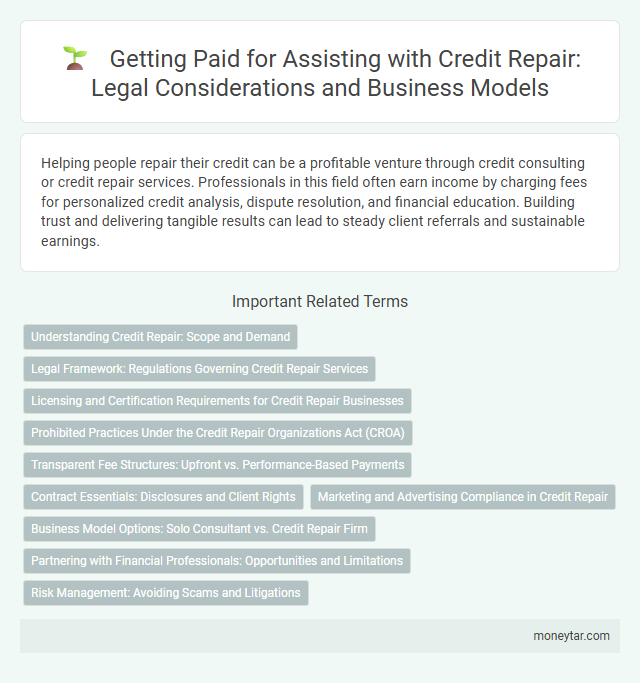 Getting Paid for Assisting with Credit Repair: Legal Considerations and Business Models