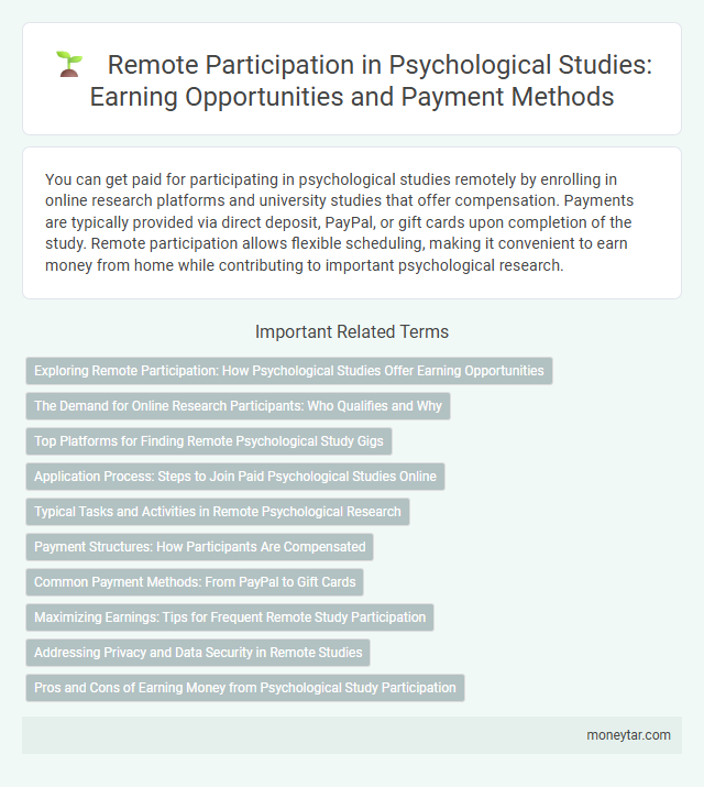 Remote Participation in Psychological Studies: Earning Opportunities and Payment Methods