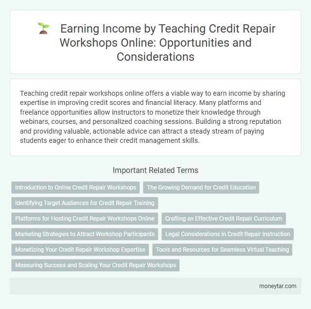 Earning Income by Teaching Credit Repair Workshops Online: Opportunities and Considerations