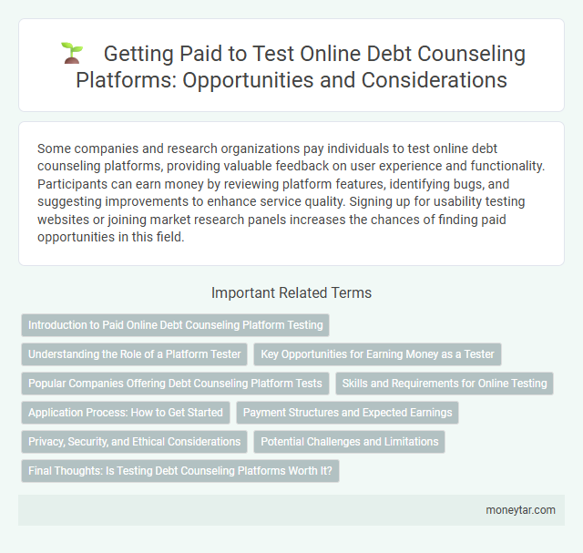 Getting Paid to Test Online Debt Counseling Platforms: Opportunities and Considerations