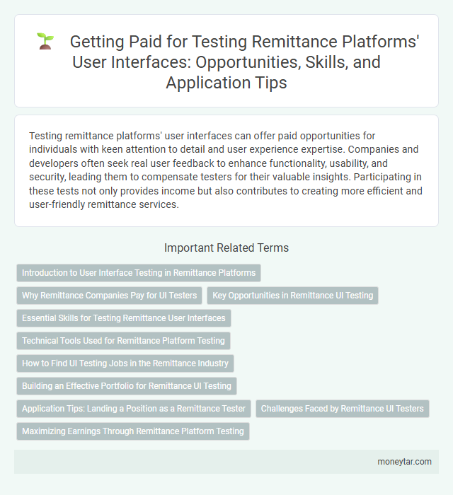 Getting Paid for Testing Remittance Platforms' User Interfaces: Opportunities, Skills, and Application Tips