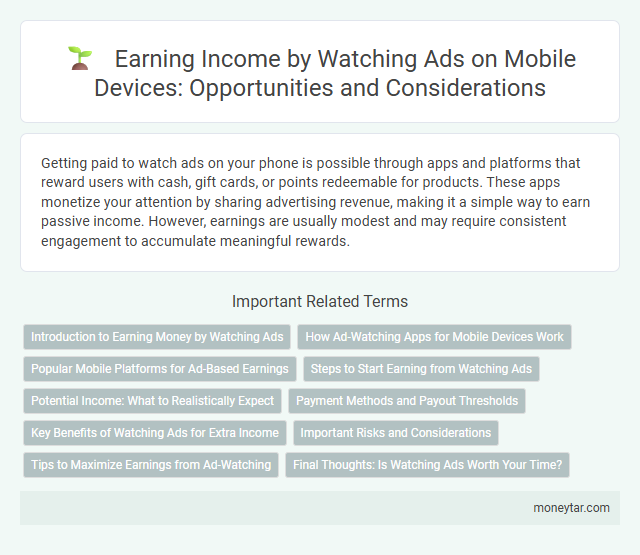 Earning Income by Watching Ads on Mobile Devices: Opportunities and Considerations