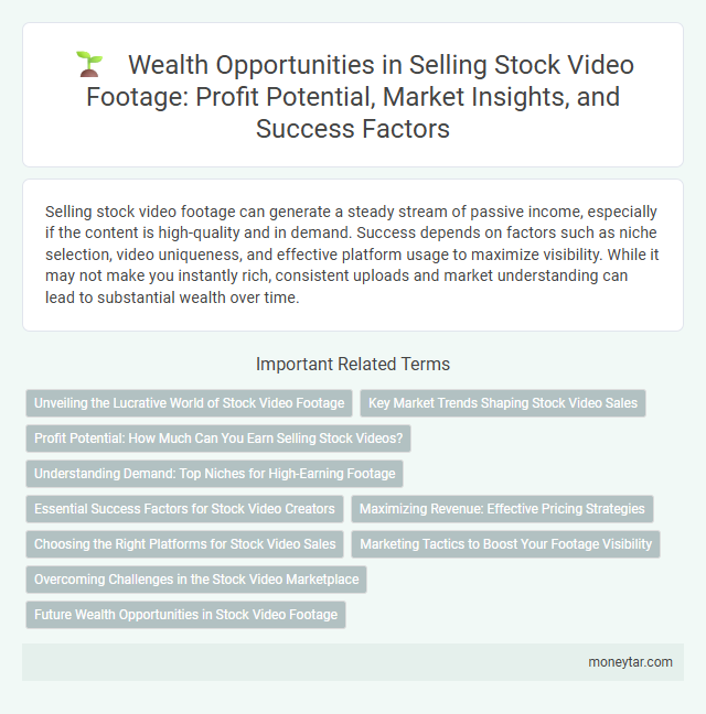 Wealth Opportunities in Selling Stock Video Footage: Profit Potential, Market Insights, and Success Factors