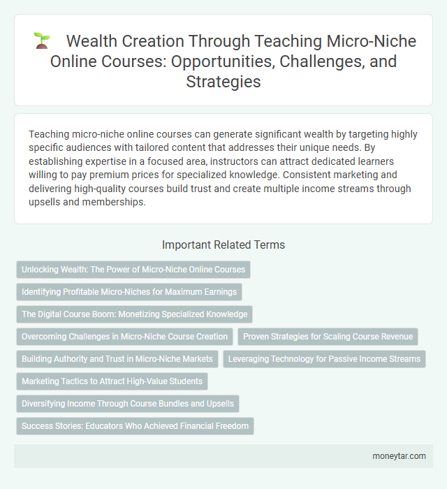 Wealth Creation Through Teaching Micro-Niche Online Courses: Opportunities, Challenges, and Strategies