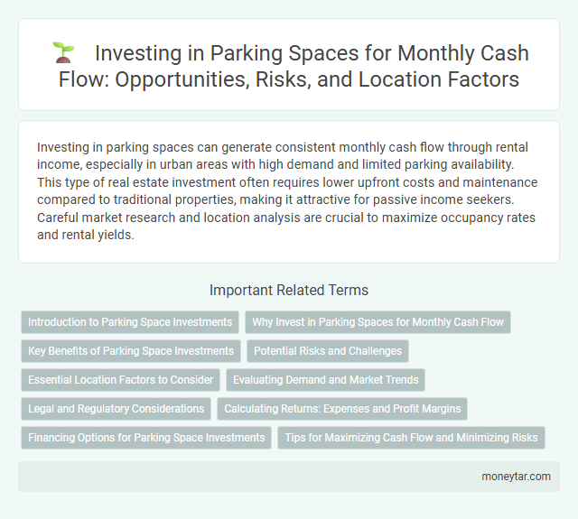 Investing in Parking Spaces for Monthly Cash Flow: Opportunities, Risks, and Location Factors