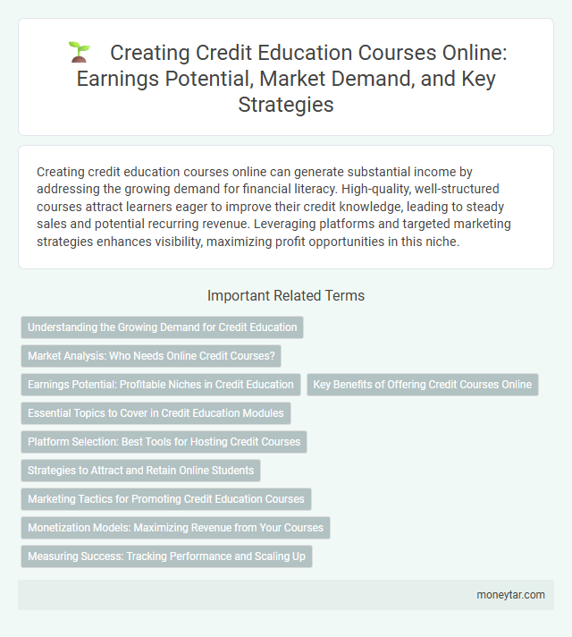 Creating Credit Education Courses Online: Earnings Potential, Market Demand, and Key Strategies