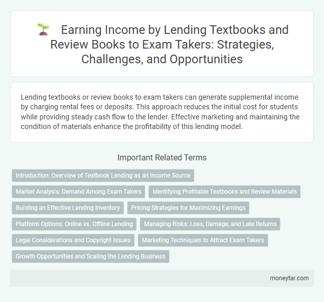 Earning Income by Lending Textbooks and Review Books to Exam Takers: Strategies, Challenges, and Opportunities