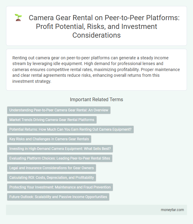 Camera Gear Rental on Peer-to-Peer Platforms: Profit Potential, Risks, and Investment Considerations
