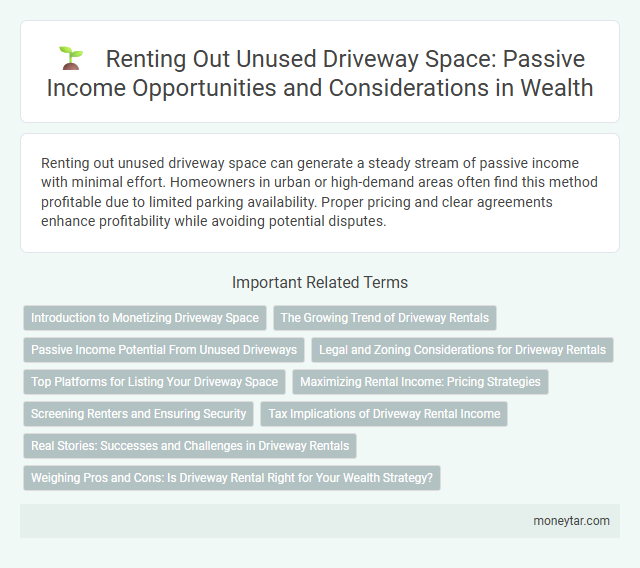 Renting Out Unused Driveway Space: Passive Income Opportunities and Considerations in Wealth