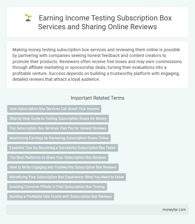 Earning Income Testing Subscription Box Services and Sharing Online Reviews