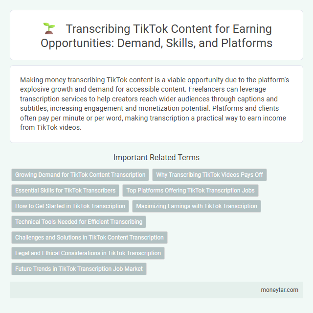 Transcribing TikTok Content for Earning Opportunities: Demand, Skills, and Platforms