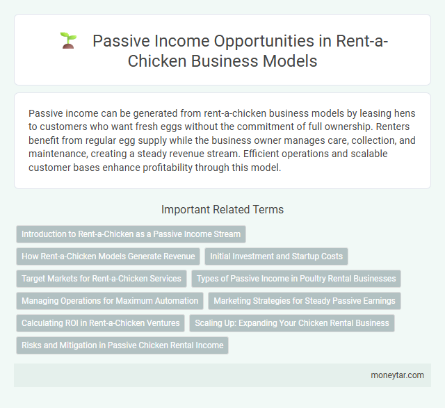 Passive Income Opportunities in Rent-a-Chicken Business Models