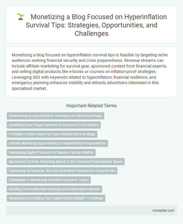 Monetizing a Blog Focused on Hyperinflation Survival Tips: Strategies, Opportunities, and Challenges