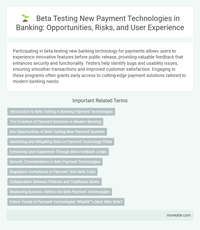 Beta Testing New Payment Technologies in Banking: Opportunities, Risks, and User Experience