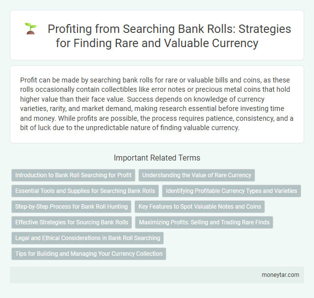 Profiting from Searching Bank Rolls: Strategies for Finding Rare and Valuable Currency