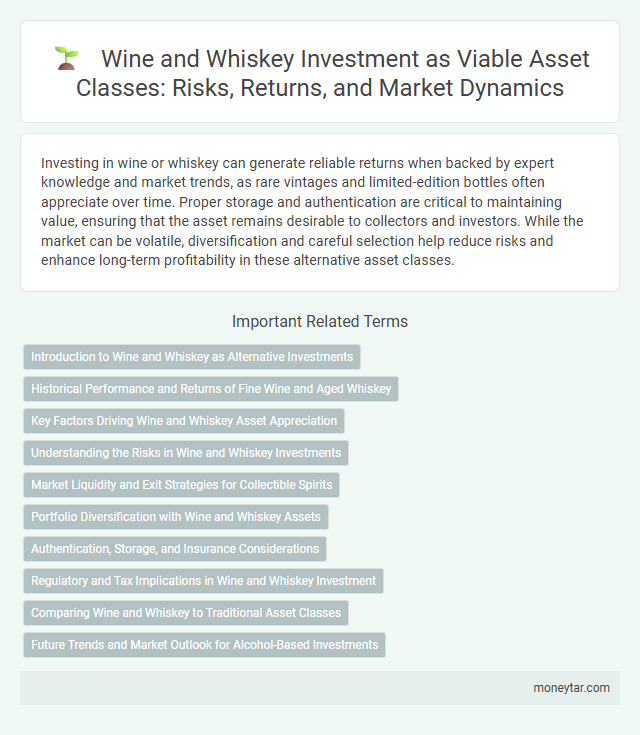 Wine and Whiskey Investment as Viable Asset Classes: Risks, Returns, and Market Dynamics