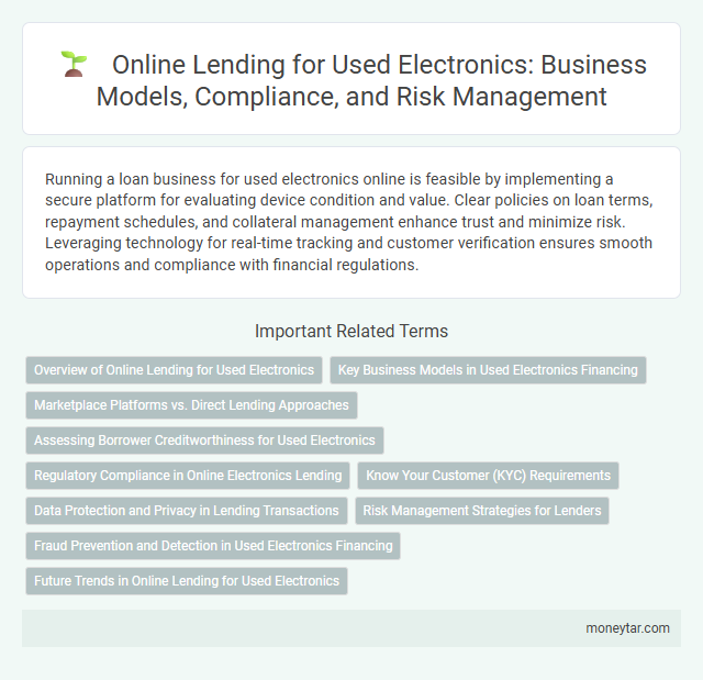 Online Lending for Used Electronics: Business Models, Compliance, and Risk Management