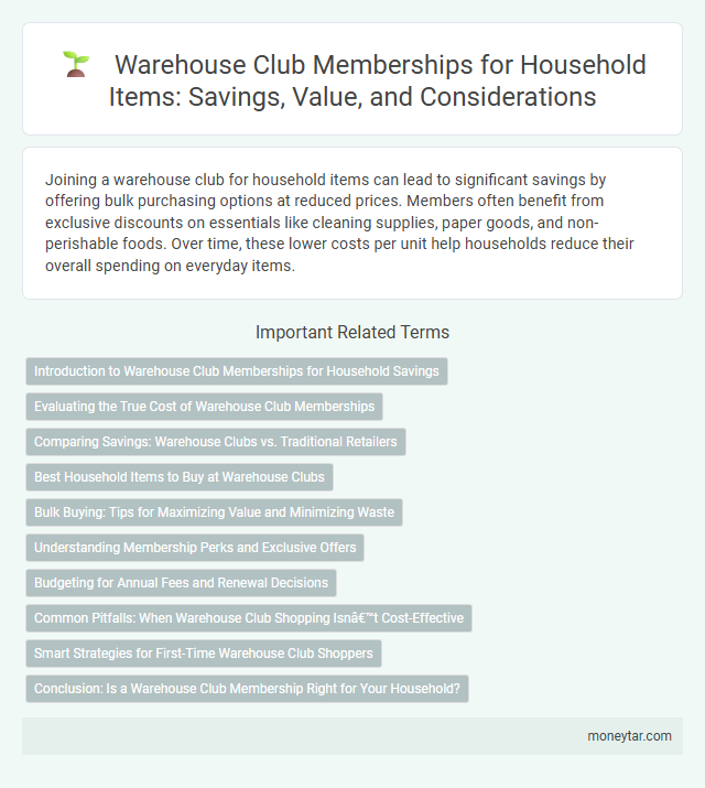 Warehouse Club Memberships for Household Items: Savings, Value, and Considerations