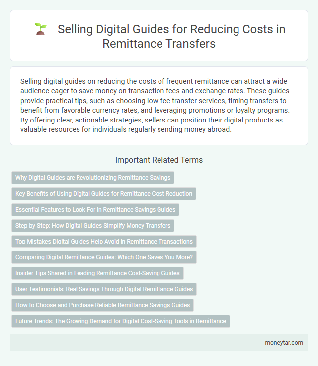 Selling Digital Guides for Reducing Costs in Remittance Transfers