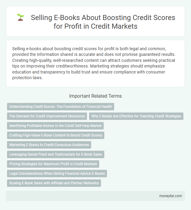 Selling E-Books About Boosting Credit Scores for Profit in Credit Markets