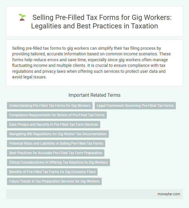 Selling Pre-Filled Tax Forms for Gig Workers: Legalities and Best Practices in Taxation