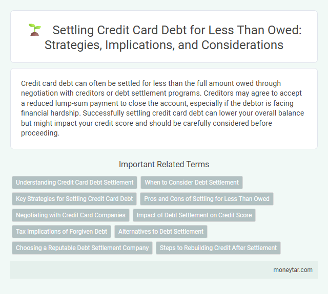 Settling Credit Card Debt for Less Than Owed: Strategies, Implications, and Considerations