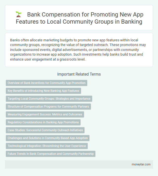 Bank Compensation for Promoting New App Features to Local Community Groups in Banking
