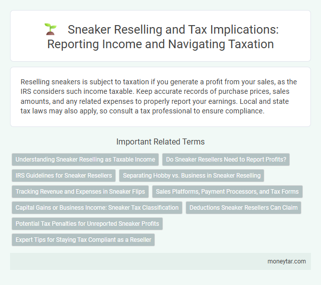 Sneaker Reselling and Tax Implications: Reporting Income and Navigating Taxation