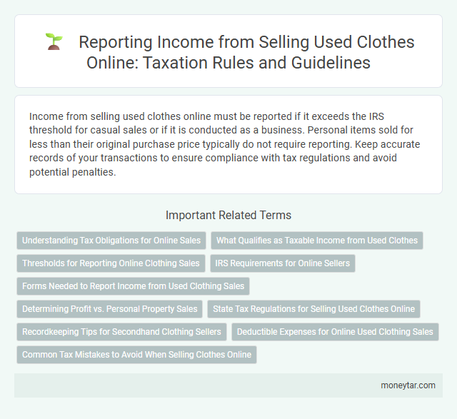 Reporting Income from Selling Used Clothes Online: Taxation Rules and Guidelines