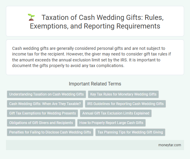 Taxation of Cash Wedding Gifts: Rules, Exemptions, and Reporting Requirements