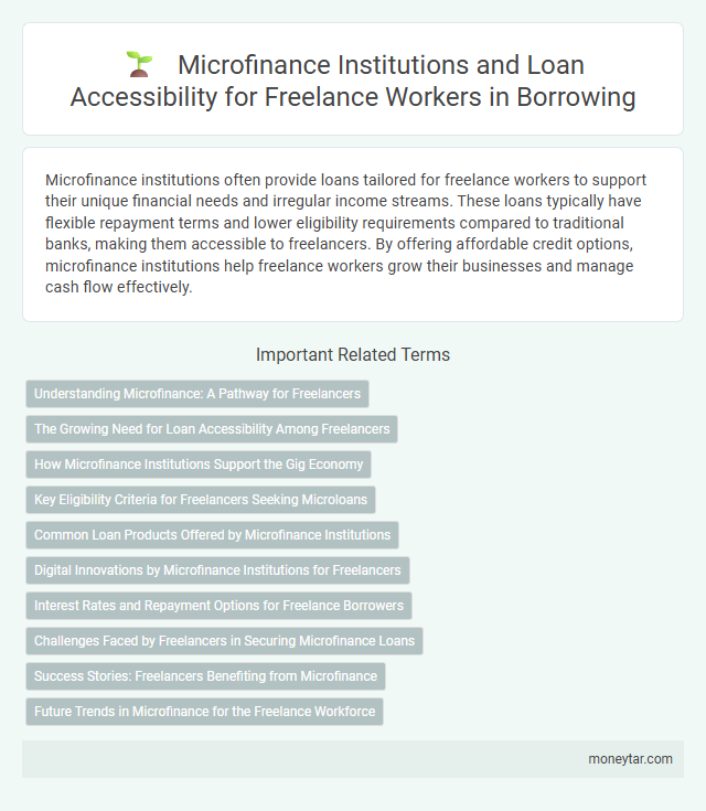 Microfinance Institutions and Loan Accessibility for Freelance Workers in Borrowing
