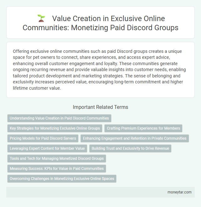 Value Creation in Exclusive Online Communities: Monetizing Paid Discord Groups