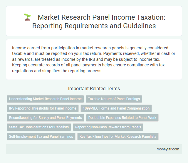 Market Research Panel Income Taxation: Reporting Requirements and Guidelines