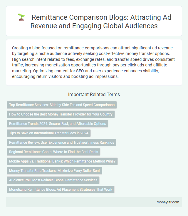 Remittance Comparison Blogs: Attracting Ad Revenue and Engaging Global Audiences