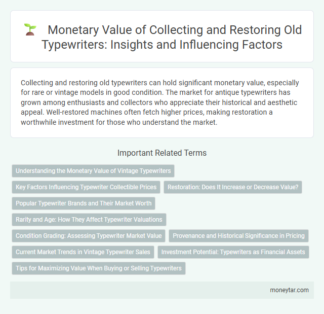 Monetary Value of Collecting and Restoring Old Typewriters: Insights and Influencing Factors