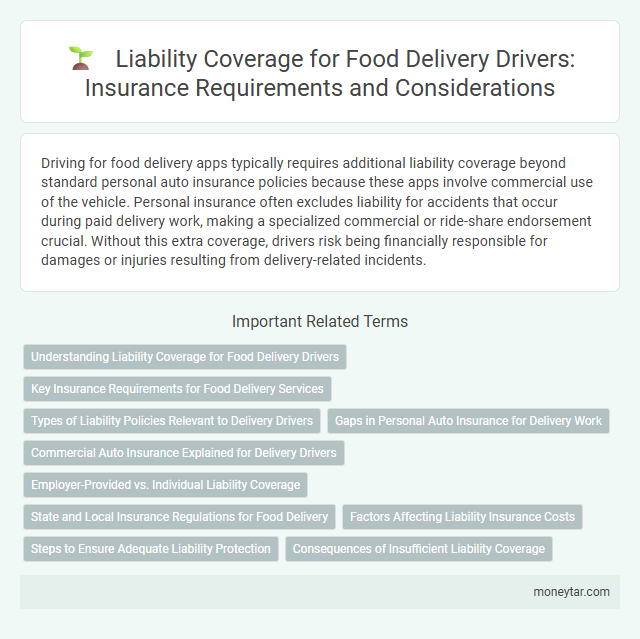 Liability Coverage for Food Delivery Drivers: Insurance Requirements and Considerations