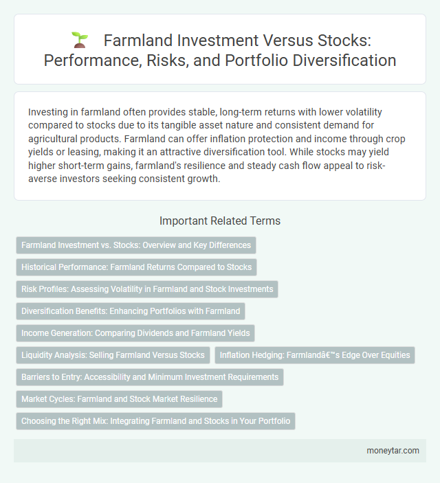 Farmland Investment Versus Stocks: Performance, Risks, and Portfolio Diversification
