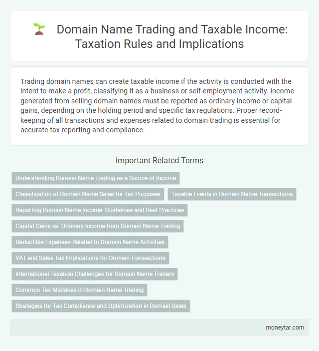 Domain Name Trading and Taxable Income: Taxation Rules and Implications
