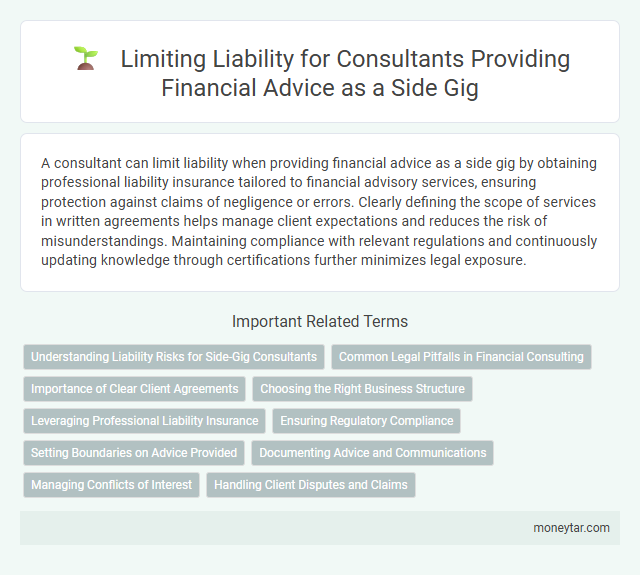 Limiting Liability for Consultants Providing Financial Advice as a Side Gig
